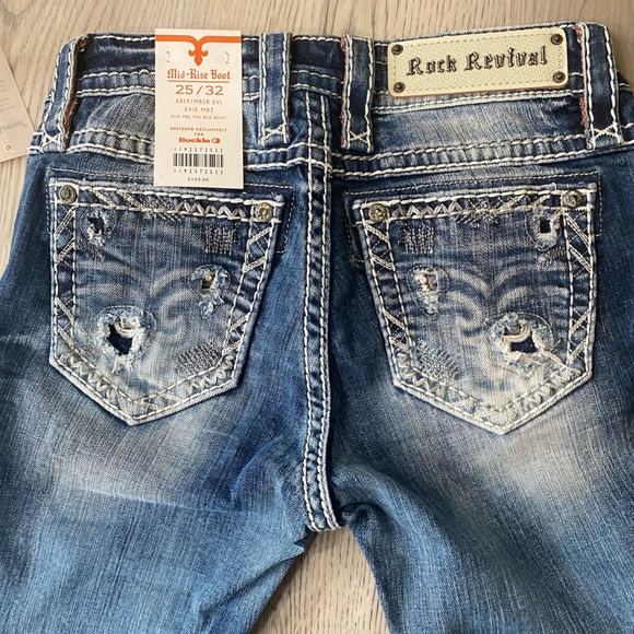 Rock Revival Evie 25/32 mid-rise boot cut jean EXCELLENT-NEW - Picture 9 of 14